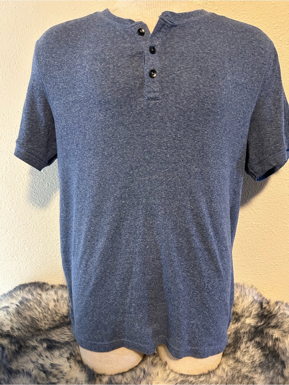 Apt. 9 Heathered Navy Short-Sleeve Henley